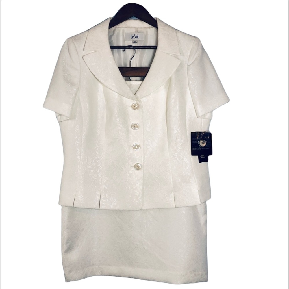 Le Suit Jacket & Skirt Suit Vanilla Ice Womens Size 14